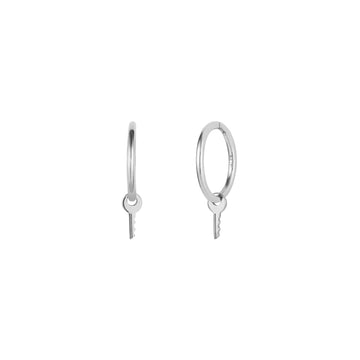 GINA | Key Charm Hoop Earrings